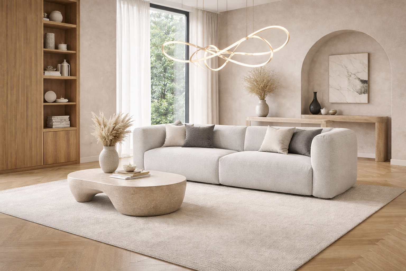 Wygodna Sofa Modułowa Tapicerowana Dalia bez funkcji spania - Modernistyczna Kanapa do Salonu