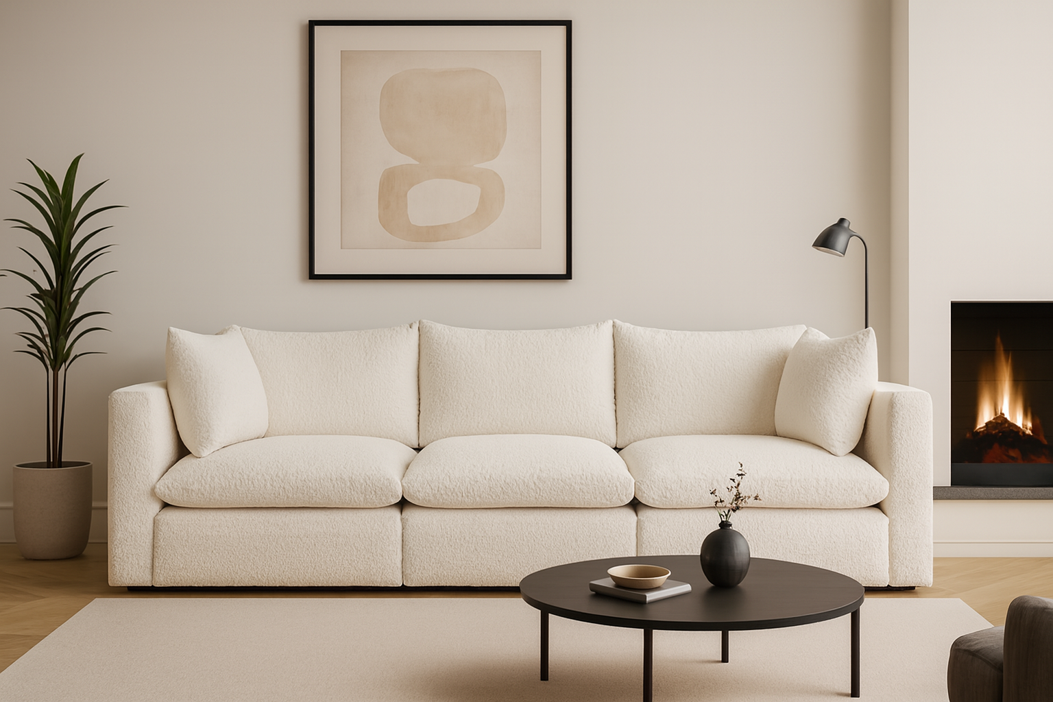 Sofa Modułowa Tapicerowana Nuell R+S+R bez funkcji spania - Nowoczesna Kanapa do Pokoju