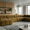 Duży Narożnik Modułowy Balia w Kształcie U - Tapicerowana Sofa do Salonu