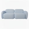 Sofa Modułowa Tapicerowana Mobi SL+SP bez funkcji spania - Kompaktowa Kanapa do Salonu