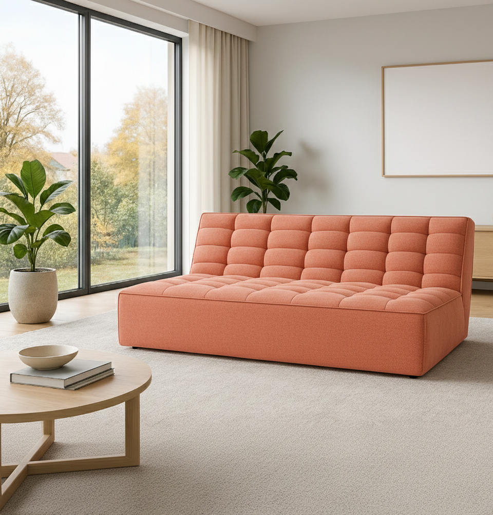 Sofa Tapicerowana Sento bez funkcji spania - Nowoczesna Dwuosobowa Kanapa do Salonu