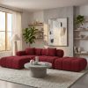 Narożnik Modułowy Tapicerowany Balia SZL+S+P- Nowoczesna Sofa z Szezlongiem i Pufą