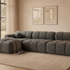 Narożnik Modułowy Tapicerowany Balia SZL+S+S - Duża Sofa Bubbly z Szezlongiem