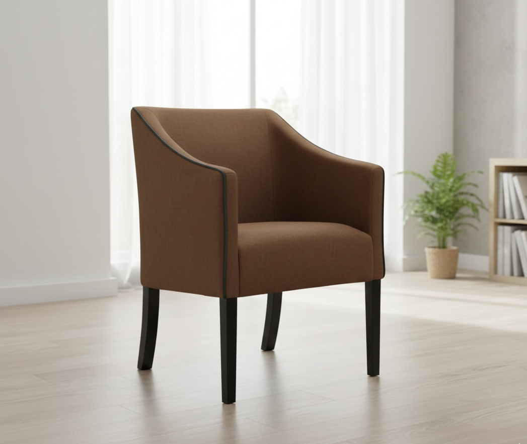 Fotel tapicerowany Elija 2 szary wys. 80 cm – trwały i wygodny