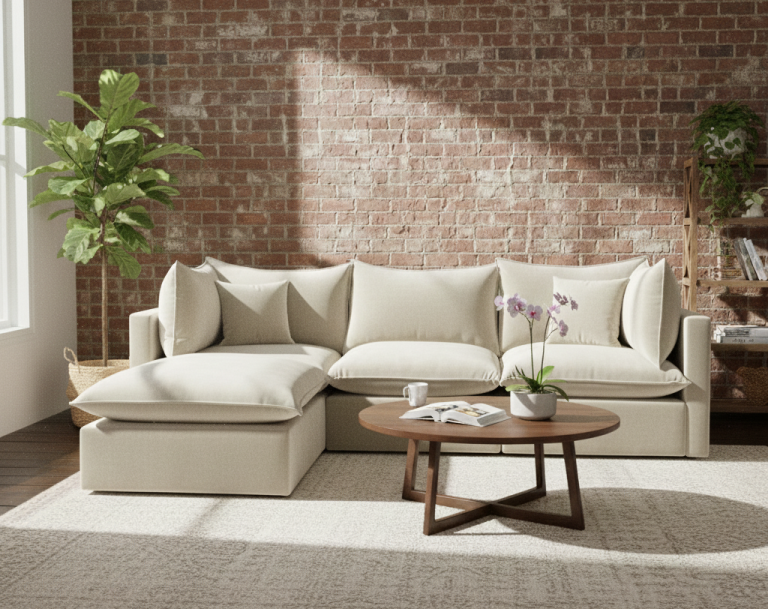 Narożnik Modułowy Tapicerowany Nuell P+R+S+R bez funkcji spania - Nowoczesna Sofa do Salonu