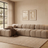 Narożnik Modułowy Tapicerowany Balia SZL+S+S - Duża Sofa Bubbly z Szezlongiem