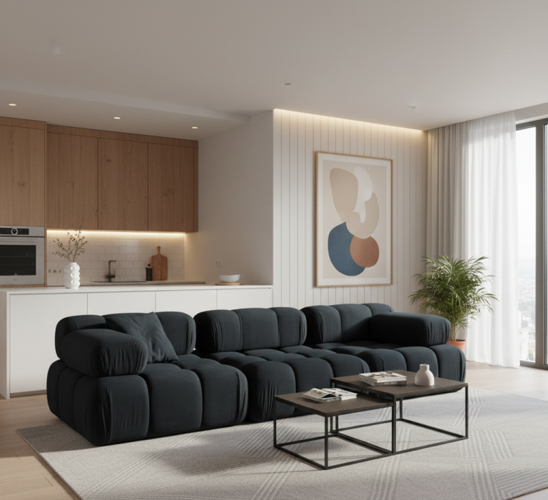 Sofa Modułowa Tapicerowana Defia SL+S+SP - Nowoczesna Wygodna Kanapa do Salonu