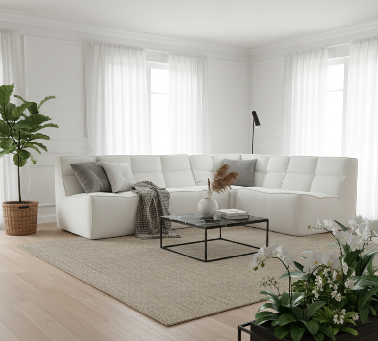 Narożnik Modułowy Tapicerowany Sorin FOTEL, RÓG, SOFA bez funkcji spania - Nowoczesna Sofa do Salonu