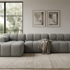 Narożnik Modułowy Tapicerowany Balia SZL+S+S - Duża Sofa Bubbly z Szezlongiem