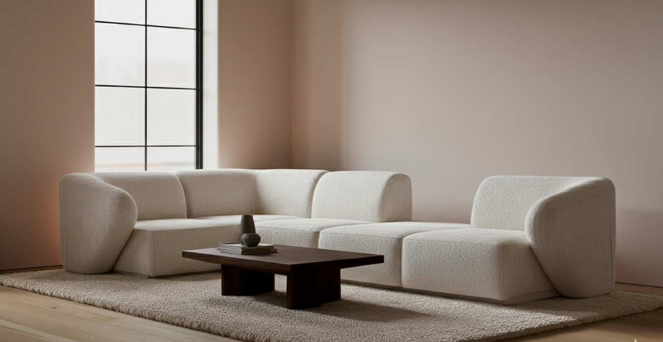 Narożnik Modułowy Tapicerowany Monir SL+R+S+P+SP bez funkcji spania - Nowoczesna Sofa do Salonu