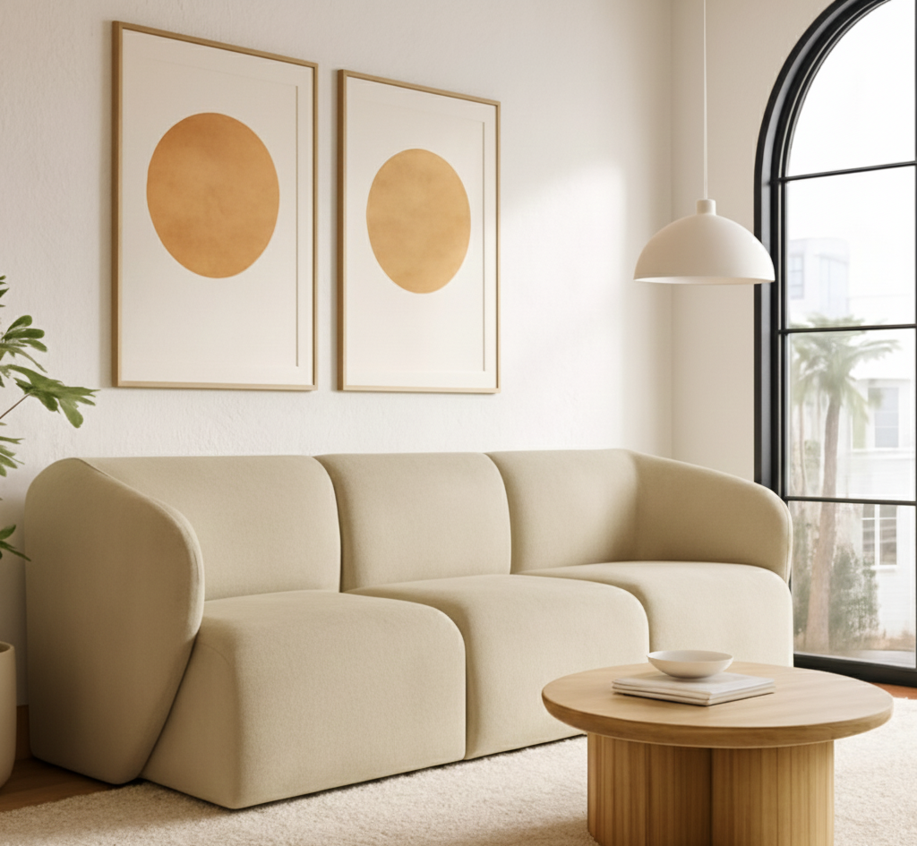Sofa Modułowa Tapicerowana Verna SL+S+SP bez funkcji spania - Nowoczesna Kanapa do Salonu