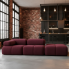 Sofa Modułowa Tapicerowana Milky SL+S+P - Nowoczesny Zestaw Wypoczynkowy