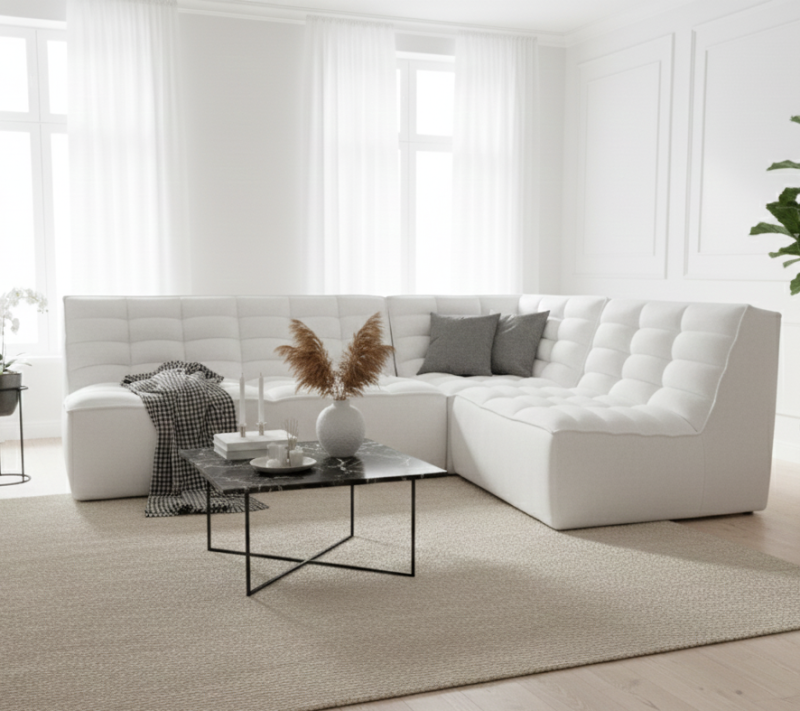 Narożnik Modułowy Tapicerowany Sento FOTEL, RÓG, SOFA bez funkcji spania - Nowoczesny Styl do Salonu