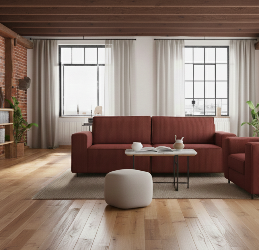 Tapicerowana Sofa z funkcją spania Ravin do zestawu