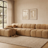 Narożnik Modułowy Tapicerowany Balia SZL+S+S - Duża Sofa Bubbly z Szezlongiem