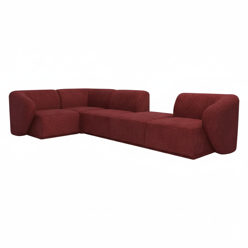 Narożnik Modułowy Tapicerowany Monir SL+R+S+P+SP bez funkcji spania - Nowoczesna Sofa do Salonu