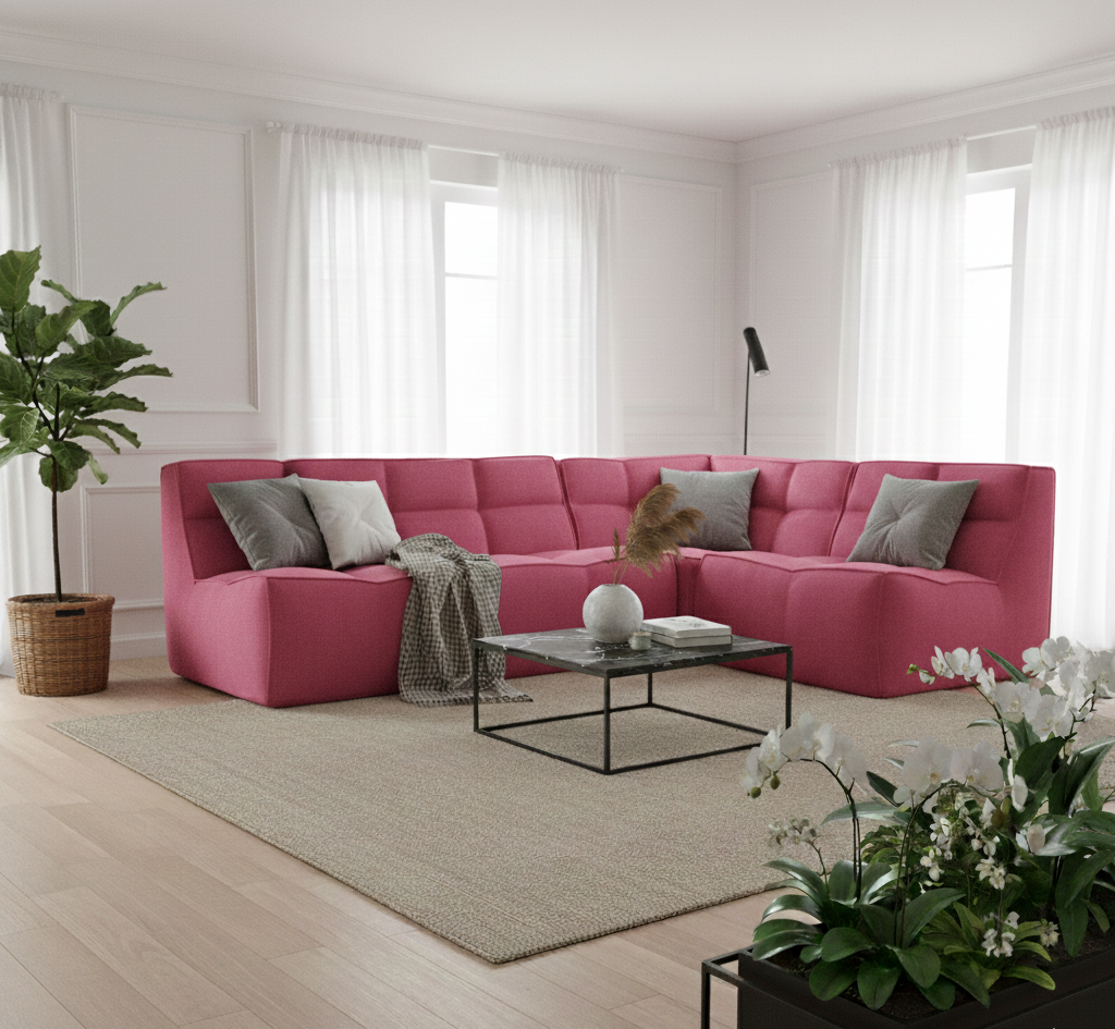Narożnik Modułowy Tapicerowany Sorin FOTEL, RÓG, SOFA bez funkcji spania - Nowoczesna Sofa do Salonu