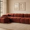 Narożnik Modułowy Tapicerowany Balia SZL+S+S - Duża Sofa Bubbly z Szezlongiem