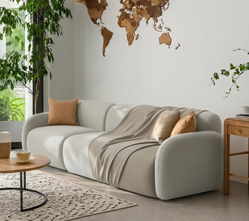 Sofa Modułowa Tapicerowana Mobi SL+S+SP bez funkcji spania - Nowoczesna Kanapa do Salonu