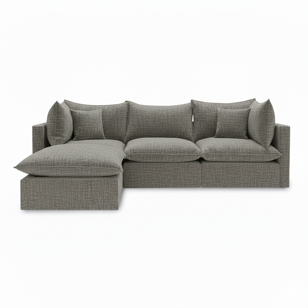 Narożnik Modułowy Tapicerowany Nuell P+R+S+R bez funkcji spania - Nowoczesna Sofa do Salonu
