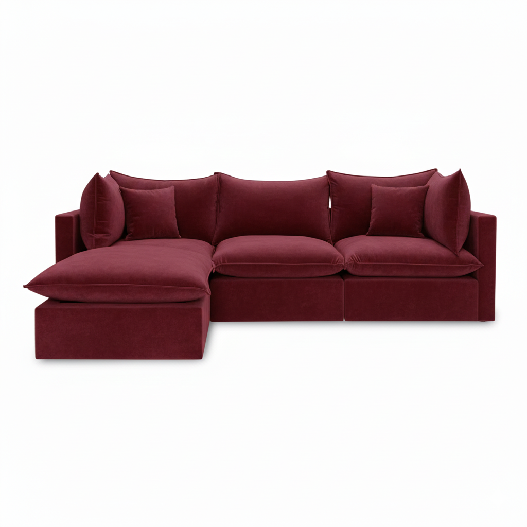 Narożnik Modułowy Tapicerowany Nuell P+R+S+R bez funkcji spania - Nowoczesna Sofa do Salonu