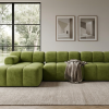 Narożnik Modułowy Tapicerowany Balia SZL+S+S - Duża Sofa Bubbly z Szezlongiem