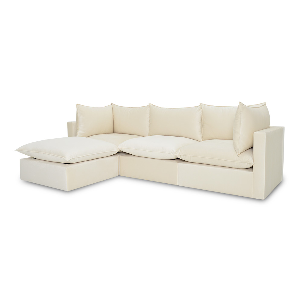 Narożnik Modułowy Tapicerowany Nuell P+R+S+R bez funkcji spania - Nowoczesna Sofa do Salonu