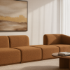 Sofa Modułowa Tapicerowana Monir SL+S+P+SP bez funkcji spania - Nowoczesna Kanapa do Salonu