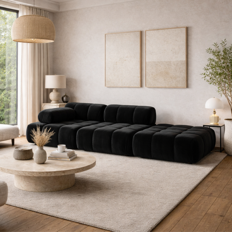 Sofa Modułowa Tapicerowana Defia SL+S+P - Duża Nowoczesna Wygodna Kanapa do Salonu