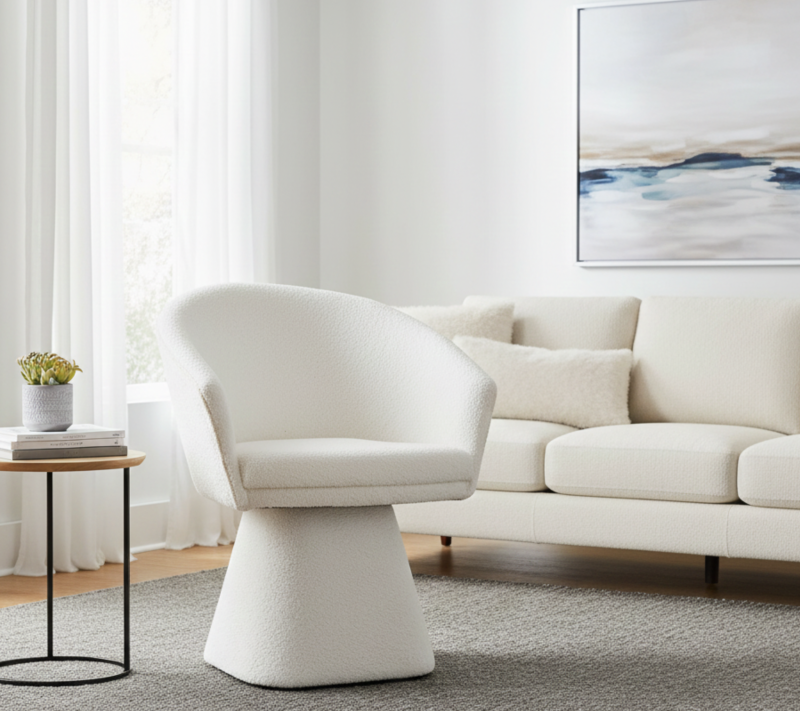 Fotel tapicerowany Evara szary 75x80x85 cm – miękkie i komfortowe