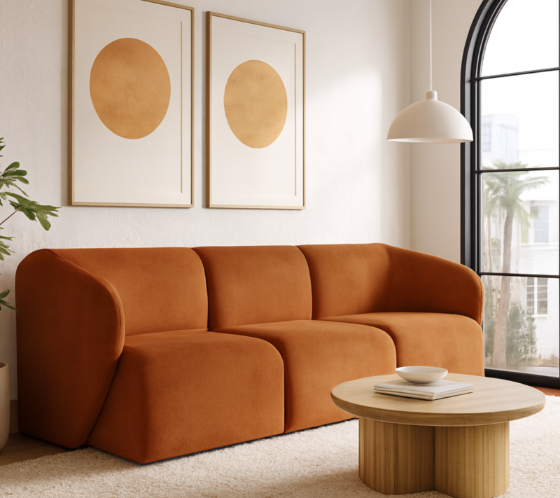 Sofa Modułowa Tapicerowana Verna SL+S+SP bez funkcji spania - Nowoczesna Kanapa do Salonu