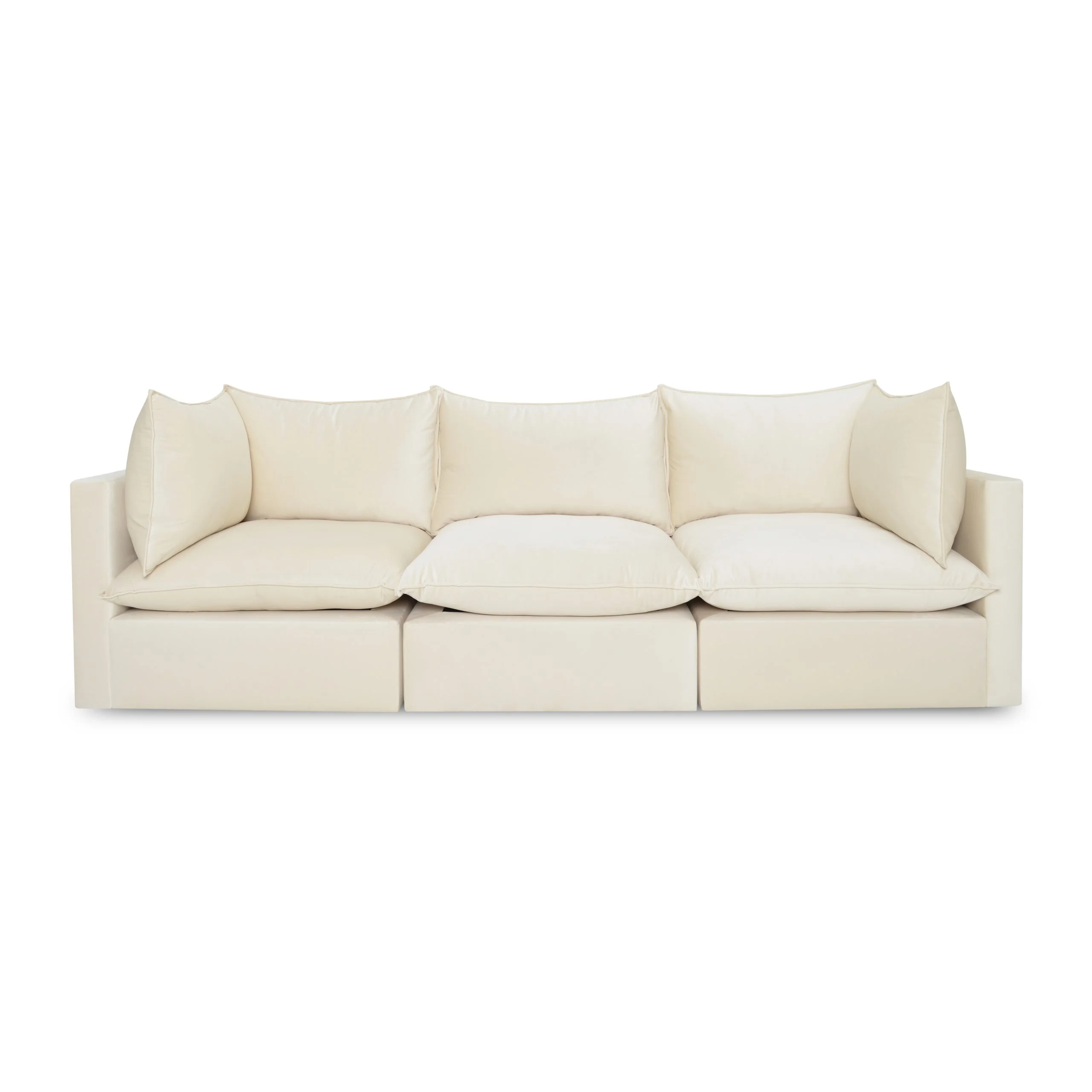 Sofa Modułowa Tapicerowana Nuell R+S+R bez funkcji spania - Nowoczesna Kanapa do Pokoju