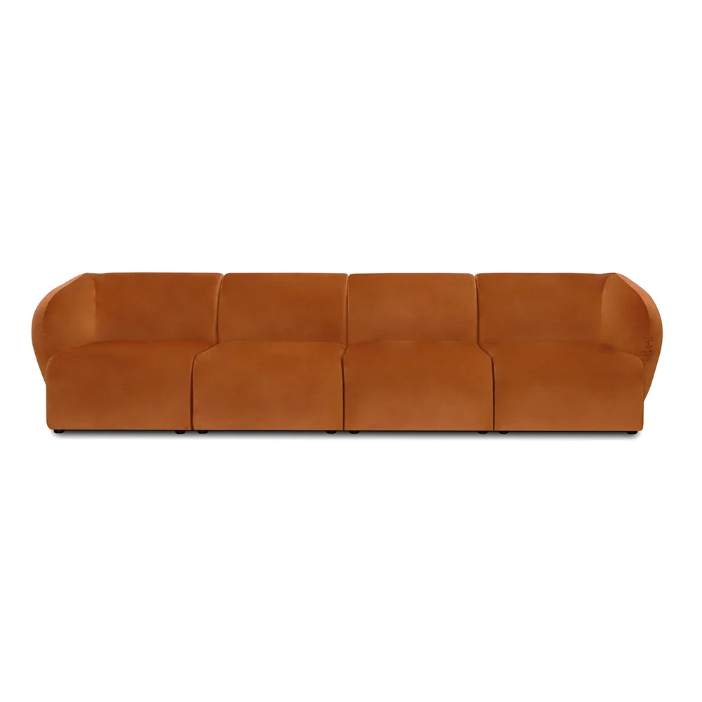 Sofa Modułowa Tapicerowana Verna SL+S+S+SP bez funkcji spania - Nowoczesna Duża Kanapa do Salonu