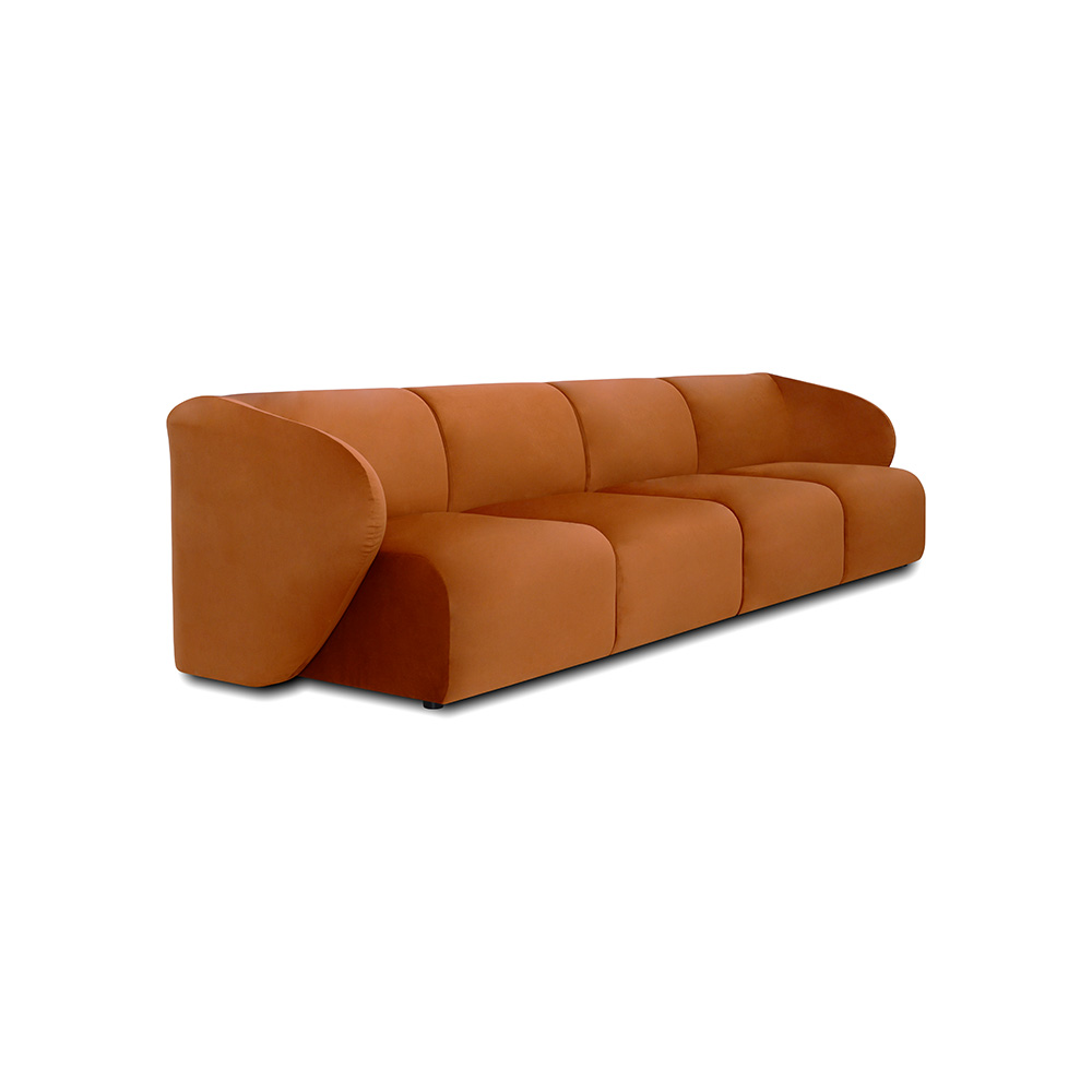 Sofa Modułowa Tapicerowana Verna SL+S+S+SP bez funkcji spania - Nowoczesna Duża Kanapa do Salonu