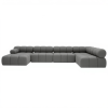 Duży Narożnik Modułowy Balia w Kształcie U - Tapicerowana Sofa do Salonu