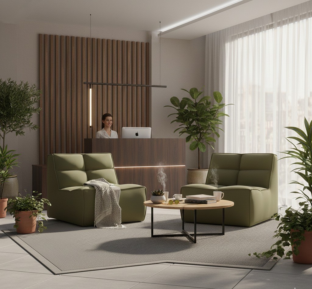 Fotel tapicerowany Sorin minimalistyczny – wygodny do salonu
