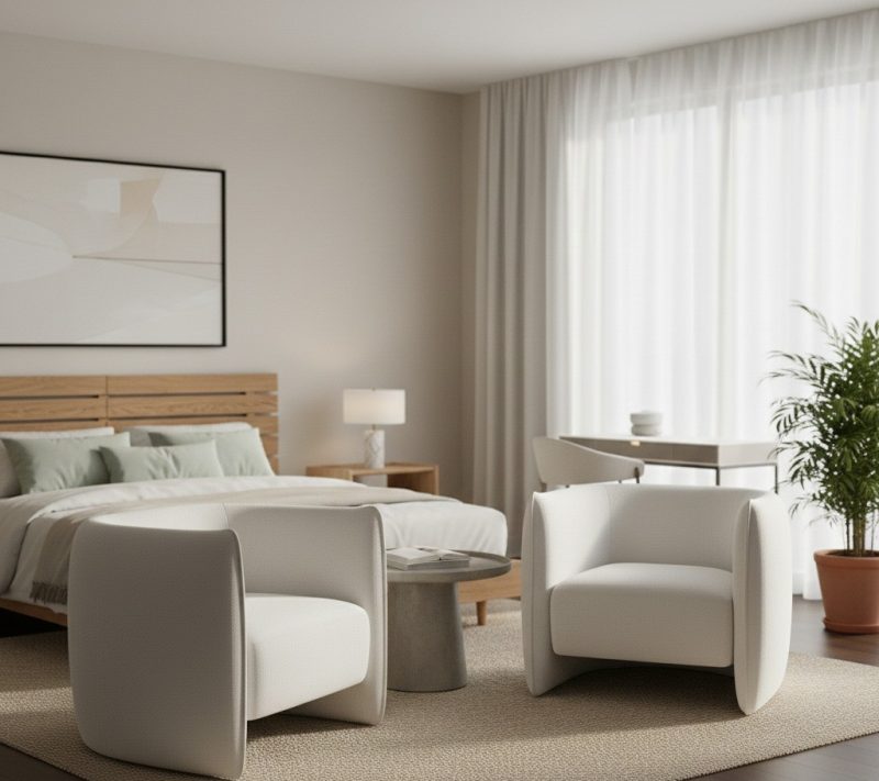 Fotel tapicerowany modernistyczny Elvano – komfort na co dzień