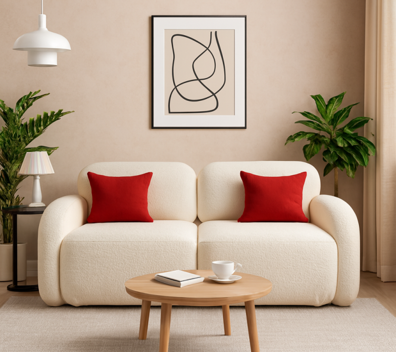 Sofa Modułowa Tapicerowana Mobi SL+SP bez funkcji spania - Kompaktowa Kanapa do Salonu