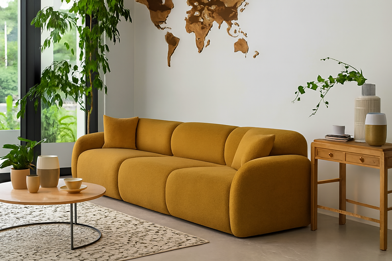 Sofa Modułowa Tapicerowana Mobi SL+S+SP bez funkcji spania - Nowoczesna Kanapa do Salonu