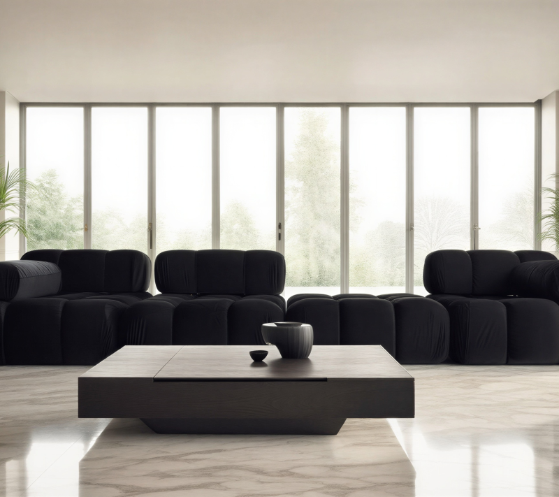 Sofa Modułowa Tapicerowana Defia SL+S+P+SP - Nowoczesna Duża Kanapa do Salonu