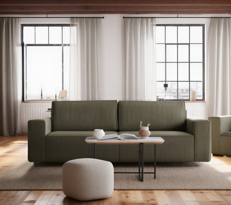 Tapicerowana Sofa z funkcją spania Ravin do zestawu