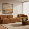 Sofa Modułowa Tapicerowana Monir SL+S+P+SP bez funkcji spania - Nowoczesna Kanapa do Salonu