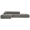Narożnik Modułowy Tapicerowany Balia SZL+S+P- Nowoczesna Sofa z Szezlongiem i Pufą