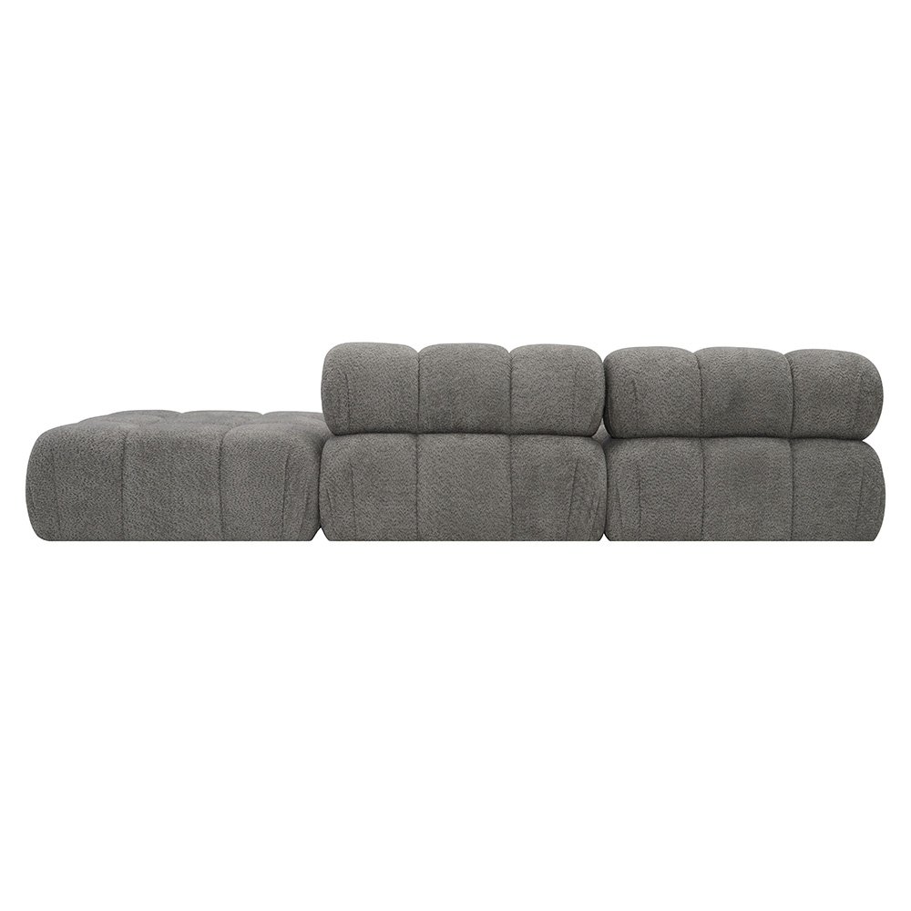 Narożnik Modułowy Tapicerowany Balia SZL+S+P- Nowoczesna Sofa z Szezlongiem i Pufą