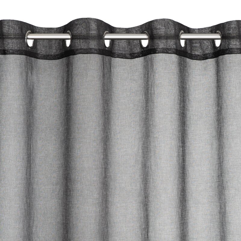Zasłona gotowa Carli czarna 140 x 250 cm – subtelnie rozprasza światło