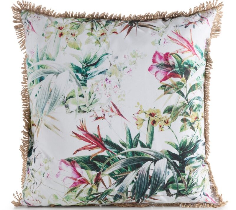 Poszewka Garden biała 45 x 45 cm – wprowadzi wakacyjny klimat