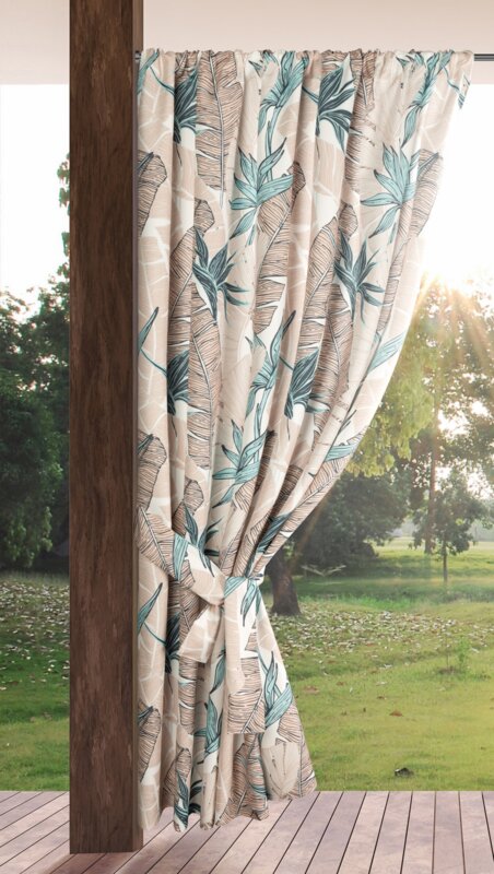 Zasłona gotowa Garden 8 beżowa 155 x 200 cm – idealna na taras