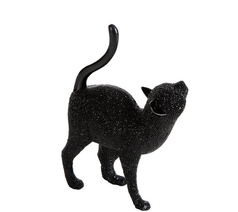 Figurka ceramiczna ELDO czarna 17 X 8 X 25 cm – do salonu i gabinetu