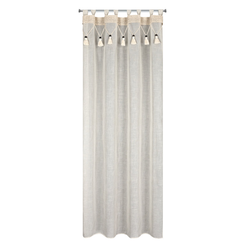 Zasłona gotowa Greta na szelkach naturalna 135 X 250 cm – przytulny klimat eko