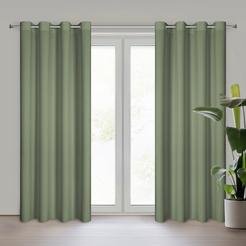 Zasłona gotowa Rita oliwkowa 140 x 250 cm – zaciemnia pomieszczenie